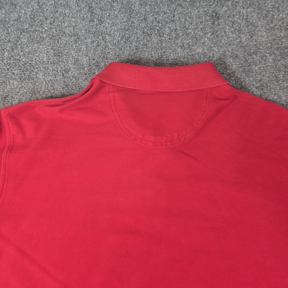IZOD Polo Shirt Men's 2XL Red‎ Collared Short Sleeve Slim Fit Athletic Casual - Picture 8 of 12